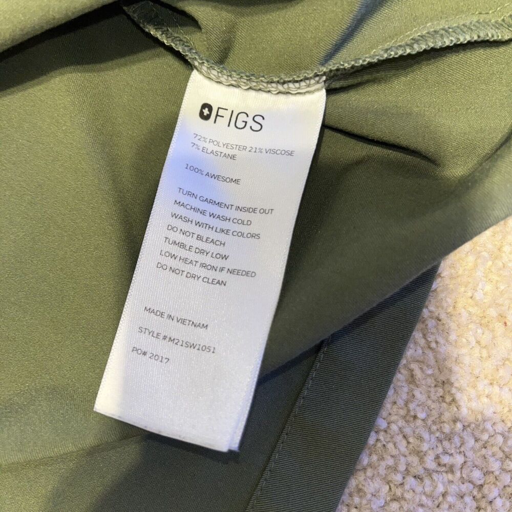 Figs (S) Moss Green Mens Jogger Scrub Pants & Top Set Technical Collection (FLAW - Picture 13 of 16